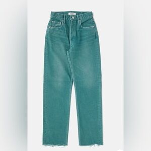 Moussy ARMADA WIDE STRAIGHT JEAN TURQUOISE size 26